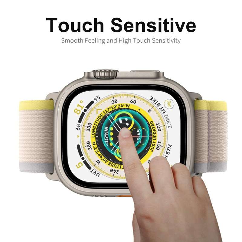 For Apple Watch Ultra 49mm 2pcs ENKAY 9H Full Cover Tempered Glass Watch Film