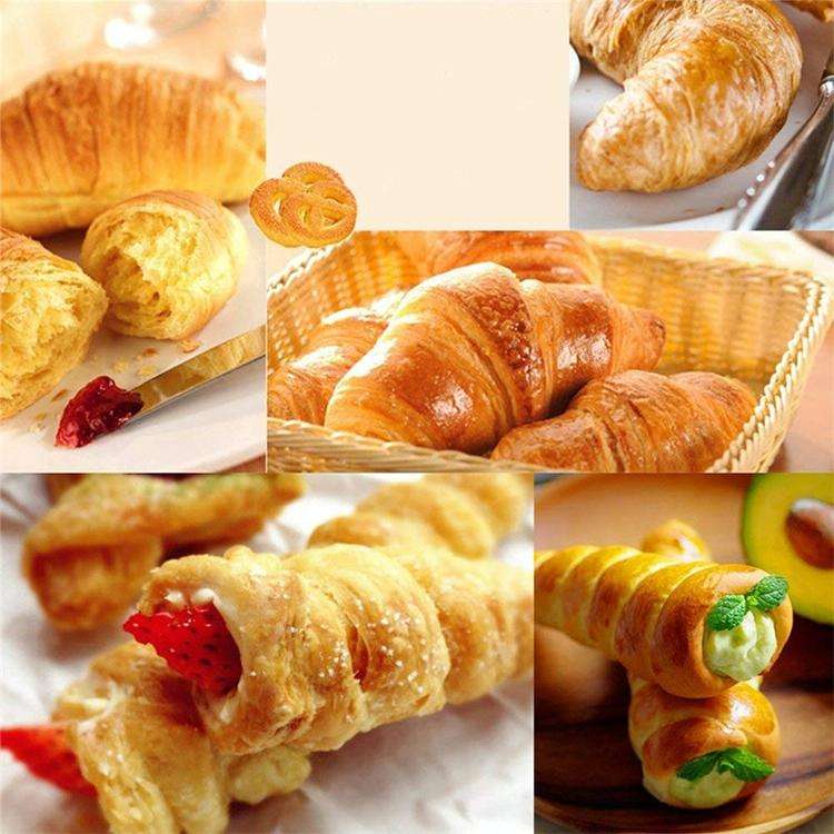 5 PCS Cone Roll Moulds Stainless Steel Spiral Nozzle Croissants Pastry Cream Horn Cake Mold(Small...