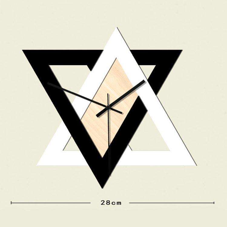 Personality Creative Wall Clock Retro Silent Minimalist Decorative Clock(Black and White)