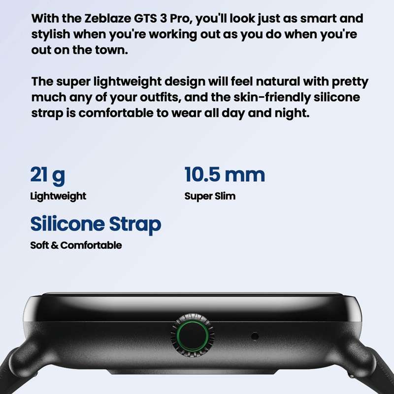 Zeblaze GTS 3 Pro IP68 1.97inch HD Fitness Smart Watch(Black)