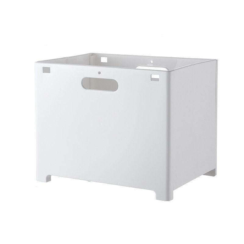 Wall-Mounted Foldable Laundry Storage Basket, Color: Large (White)