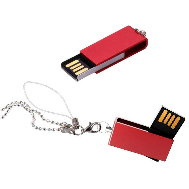 Mini Rotatable USB Flash Disk (4GB), Red