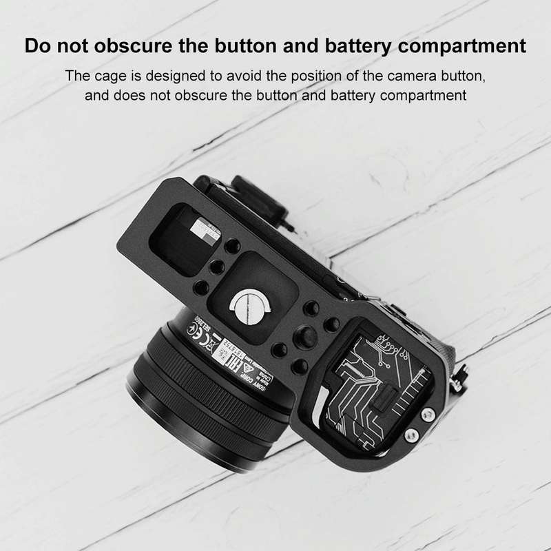 PULUZ Video Camera Cage Filmmaking Rig with Handle for Sony Alpha 7C / ILCE-7C / A7C(Black)