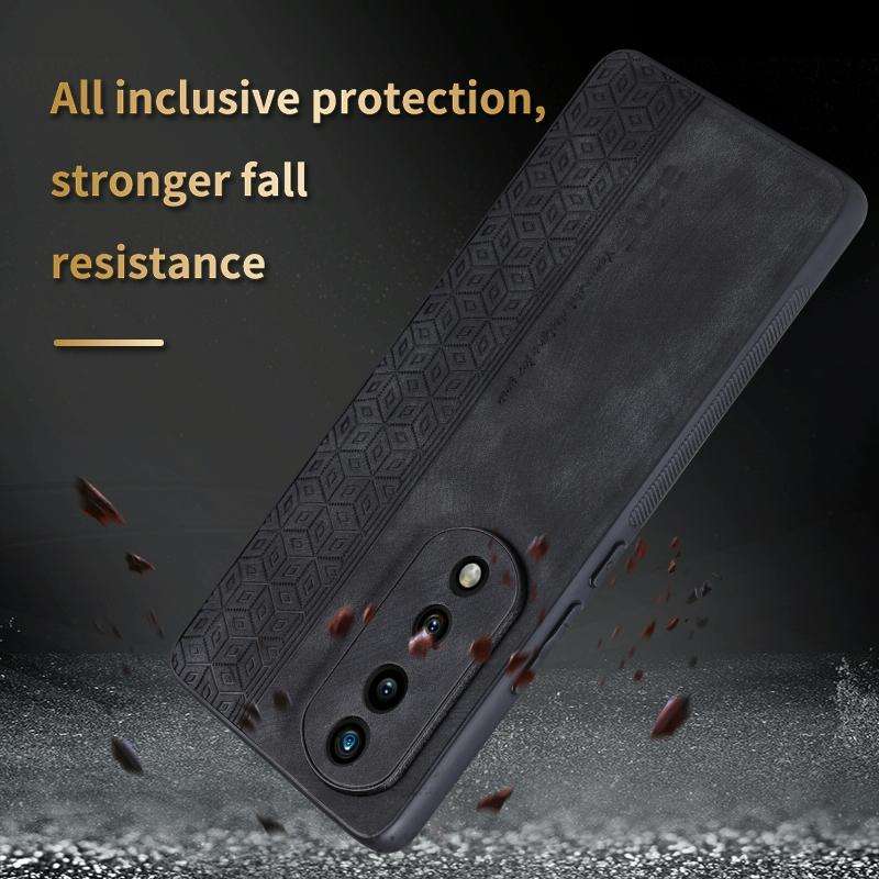 For Honor 70 AZNS 3D Embossed Skin Feel Phone Case(Black)