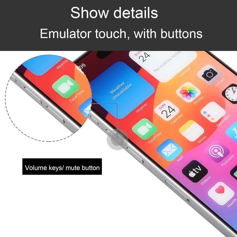 For iPhone 15 Pro Color Screen Non-Working Fake Dummy Display Model (Natural Titanium)