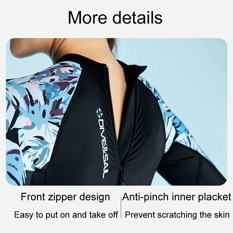 DIVE & SAIL Ladies Quick-Drying Sun Protection One-Piece Wetsuit Swimming And Surfing Snorkeling ...