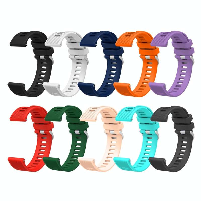For Garmin Forerunner 55 20mm Silicone Twill Watch Band(Midnight Blue)