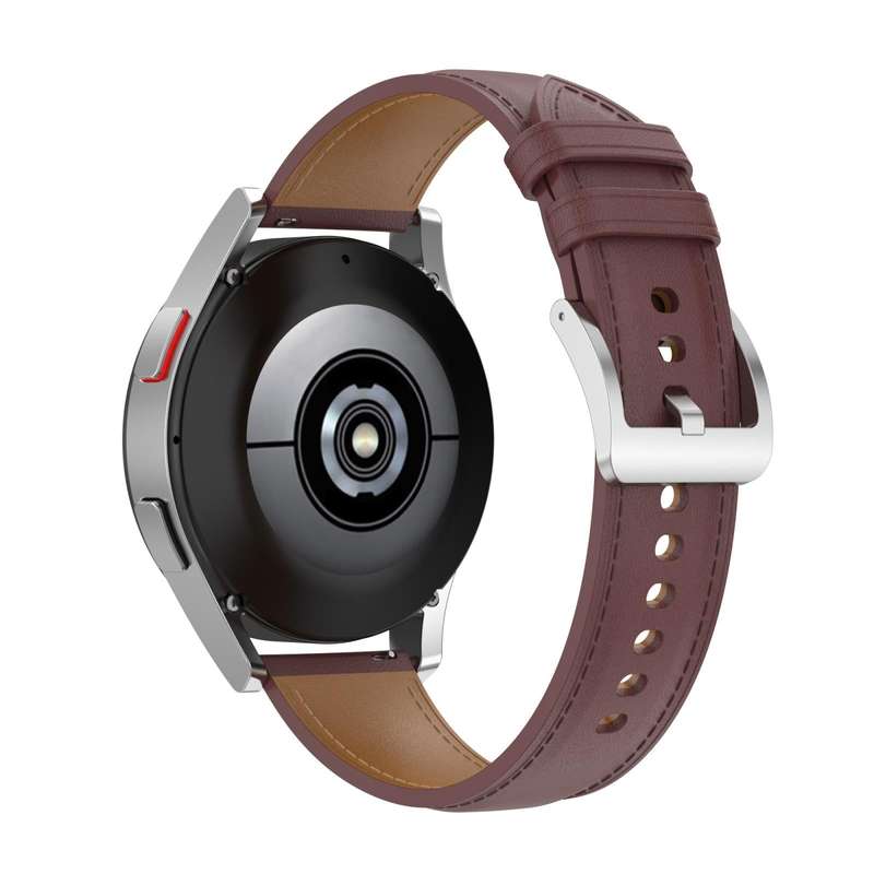 For Garmin Vivomove Sport Embossed Genuine Leather Watch Band(Black)