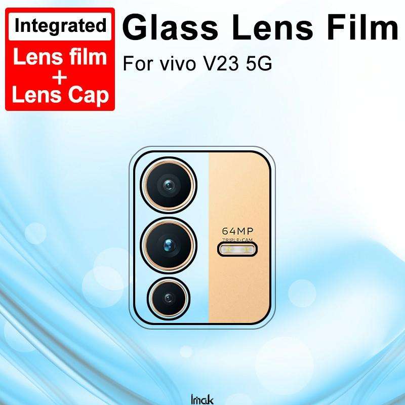 For vivo V23 5G / V23 Pro 5G imak Integrated Rear Camera Lens Tempered Glass Film with Lens Cap