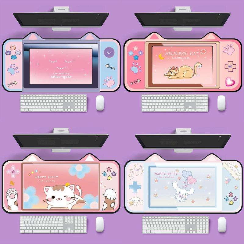 400 x 800 x 2mm Cute Cat Ear Computer Keyboard Desk Pad Mouse Pad(2)