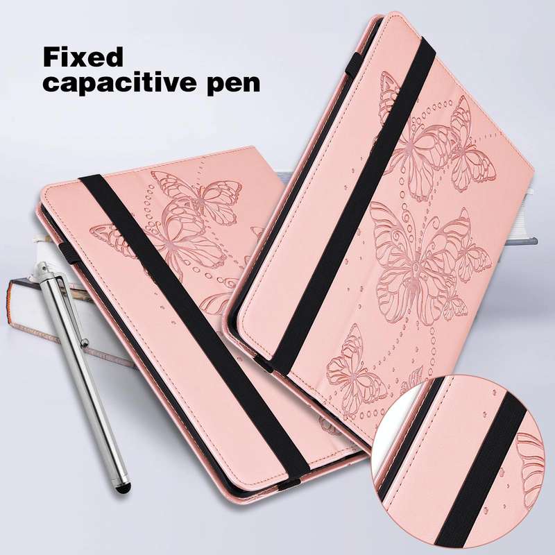 For Lenovo Tab M10 Plus / Tab M10 FHD Plus 10.3 inch TB-X606F TB-606X Embossed Butterfly Pattern ...