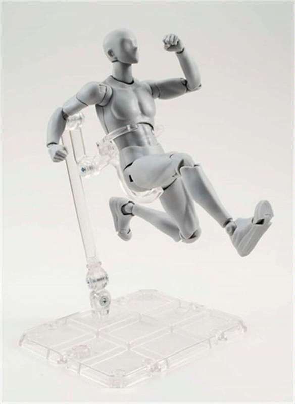 Figuarts Body Body-Chan Body-Kun Grey Color Ver Black PVC Action Figure Collectible Model Toy(Mal...
