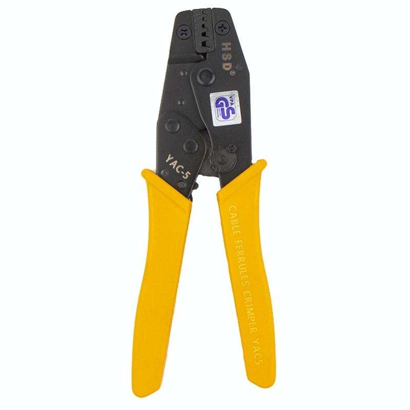 HSD YAC-5 Pressure 0.5-6mm Square Ratchet Crimping Plier European Tube And Pin Terminal Crimping ...