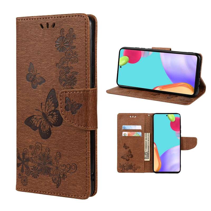 For Samsung Galaxy A53 5G Butterfly Embossed Horizontal Flip Leather Phone Case with Card Slot & ...