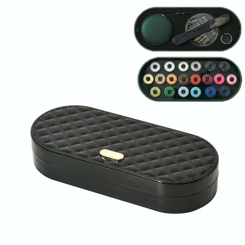 25 in 1 Home Portable Sewing Set Needle and Thread Storage Box(Black)