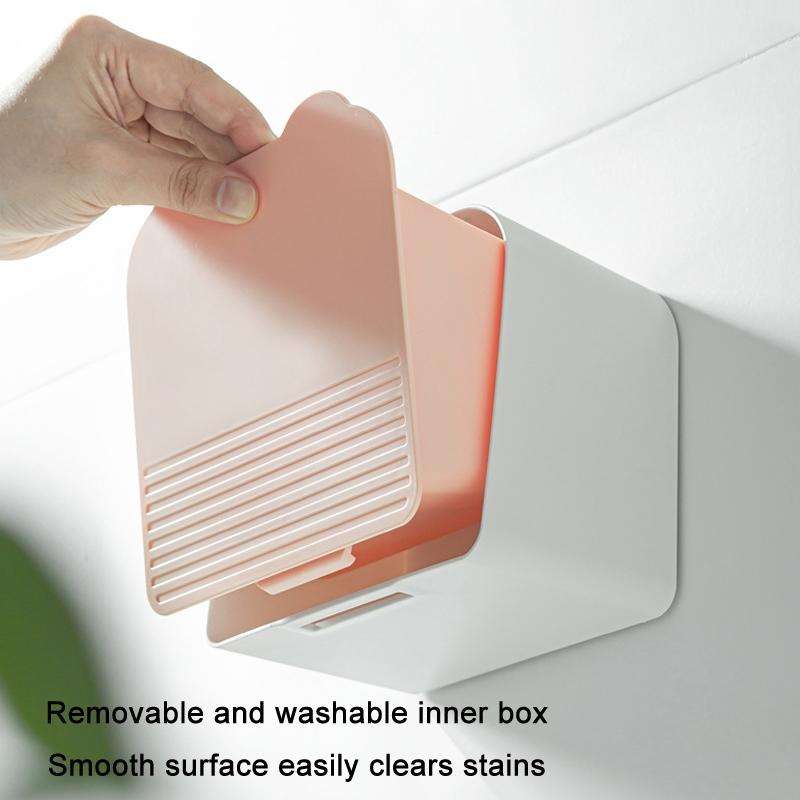 Wall-mounted Sanitary Napkin Makeup Remover Cotton Storage Box(White)