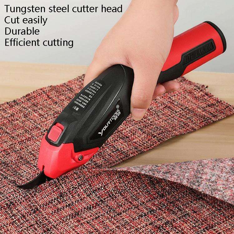 YOURTOOLS Y4005 12W Tungsten Steel Electric Scissors Clothing Leather Carpet Trimming Scissors, U...