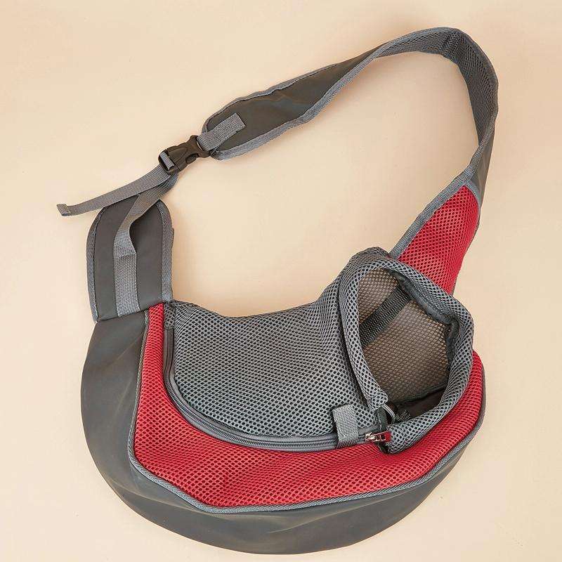 Pet Bag Widened Shoulder Strap Breathable Messenger Cat Bag,Size: Small(Red)