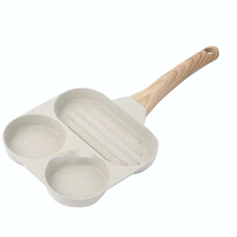 Dual Hole Maifan Stone Non-stick Pan Egg Burger Frying Pan Universal Induction Cooker