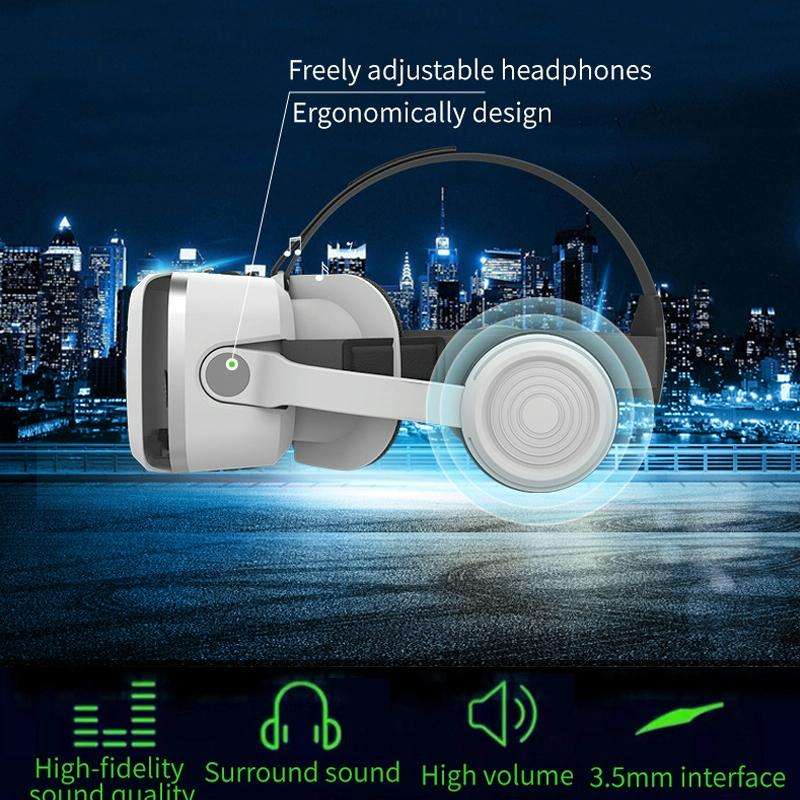 VRSHINECON G15E All In One Phone Special Headset Wearing 3D Glasses VR Game Console(White)