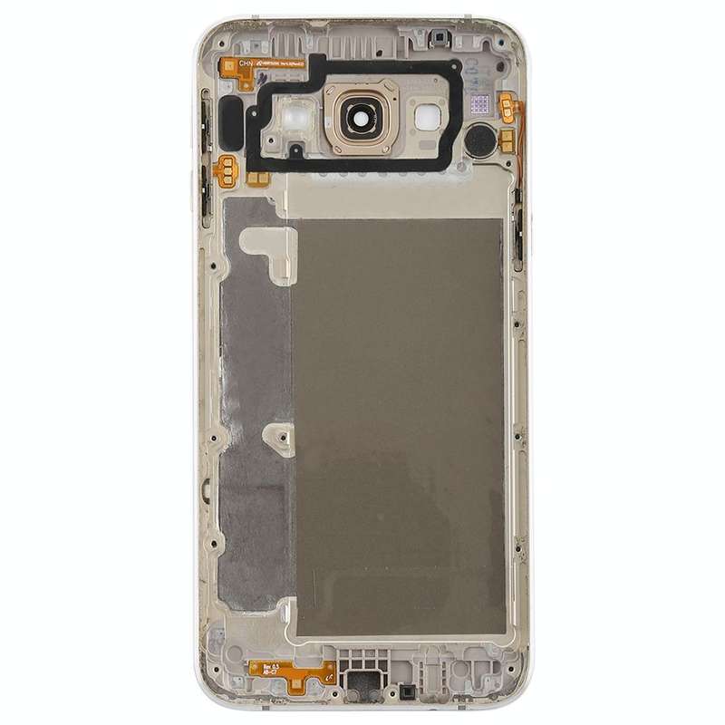 For Galaxy A8 Back Cover with Side Keys & Camera Lens (Gold)
