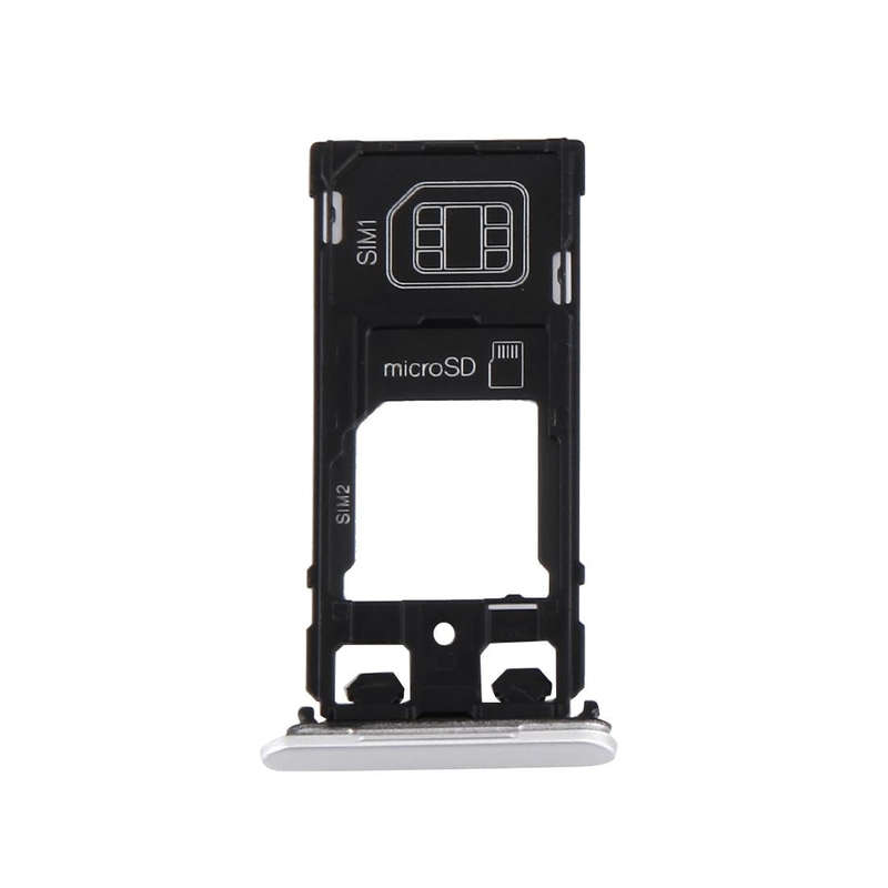 SIM Card Tray + Micro SD / SIM Card Tray + Card Slot Port Dust Plug for Sony Xperia X (Dual SIM V...