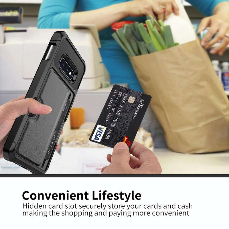 For Samsung Galaxy S10e ZM02 Card Slot Holder Phone Case(Black)