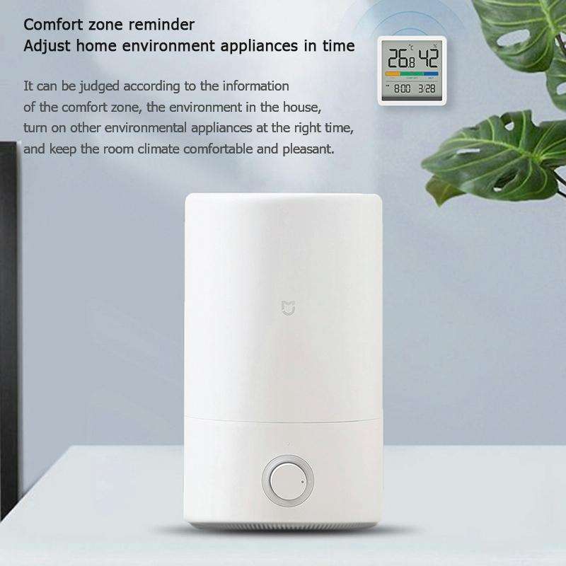 Original Xiaomi Youpin Miiiw Silent Indoor Temperaturer And Humidity Clock with Large 3.34 inch L...