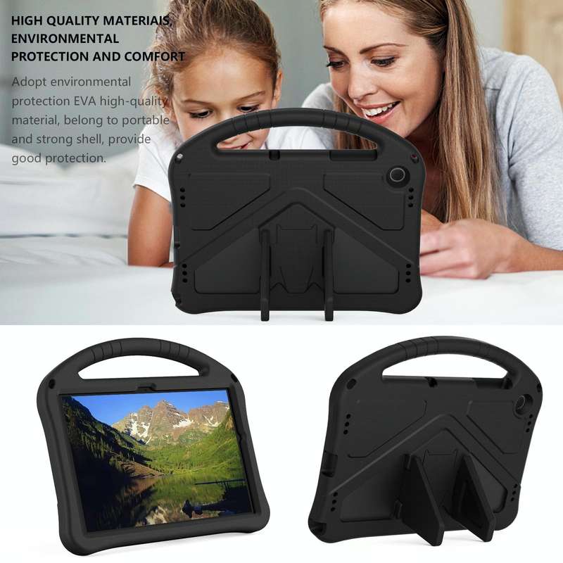 For Samsung Galaxy Tab A9+ EVA Shockproof Tablet Case with Holder(Black)