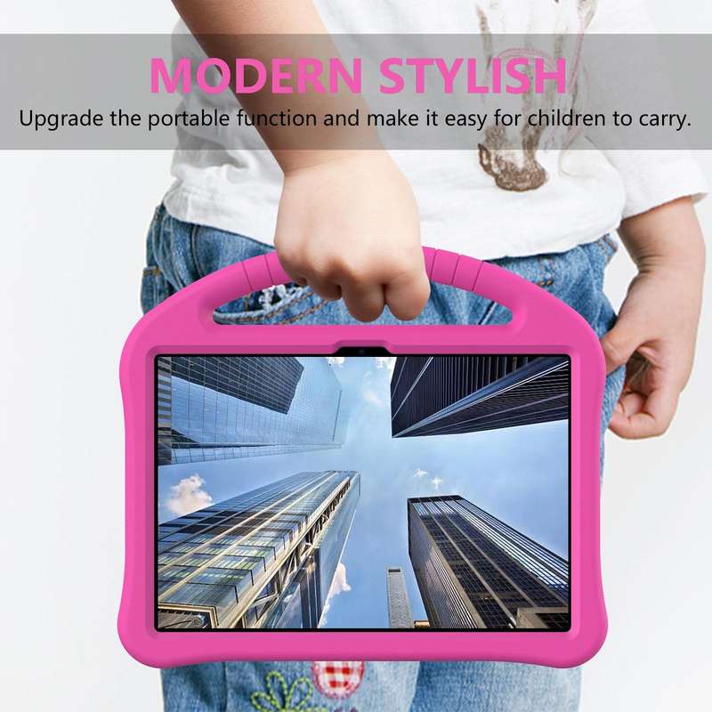 For Blackview Tab 70 WiFi 2023 EVA Shockproof Tablet Case with Holder(Rose Red)