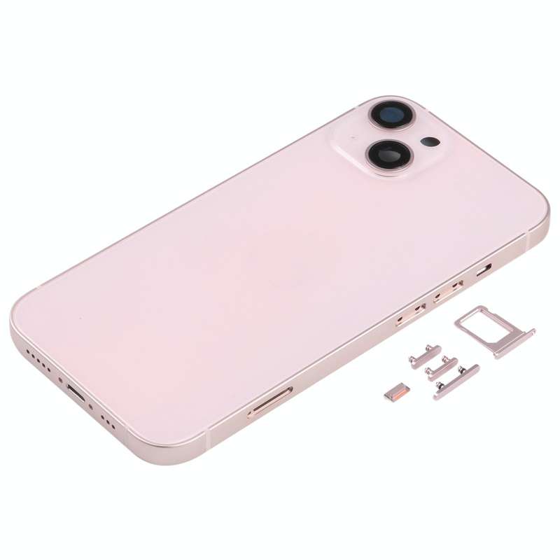 Back Housing Cover with SIM Card Tray & Side  Keys & Camera Lens for iPhone 13(Pink)