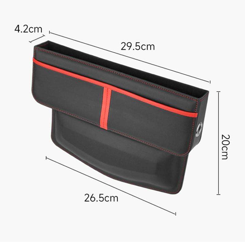 Leather Car Seat Gap Multifunctional Storage Box(Brown)