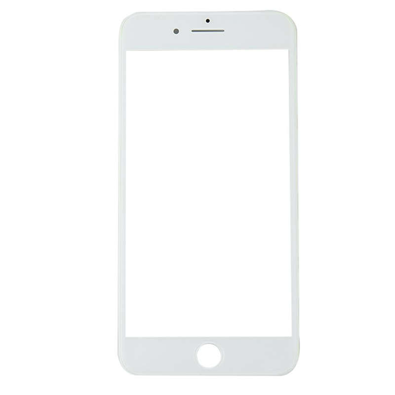for iPhone 8 Plus Front Screen Outer Glass Lens with Front LCD Screen Bezel Frame(White)