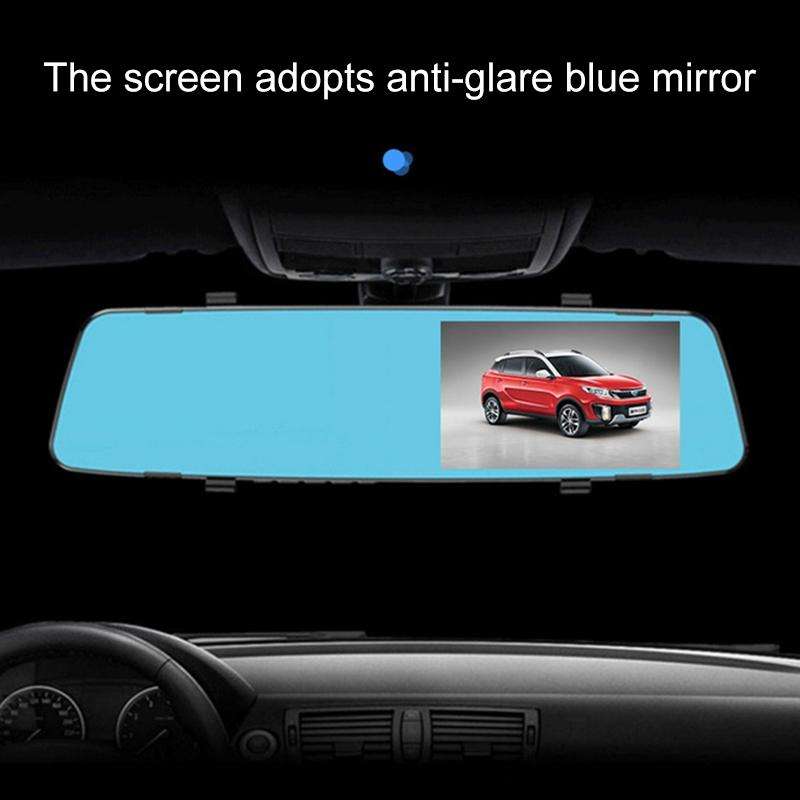 4.3 inch Car Rearview Mirror HD Night Vision Double Recording Driving Recorder DVR Support Motion...