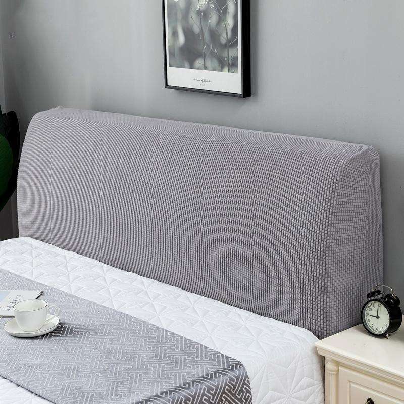 Polar Fleece Elastic Full Covered Headboard Dust Cover, Size:220cm(Light Gray)