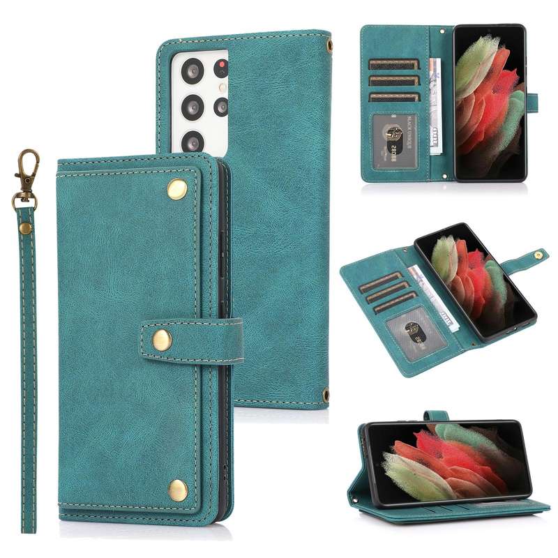 For Samsung Galaxy S21 Ultra 5G PU + TPU Horizontal Flip Leather Case with Holder & Card Slot & W...