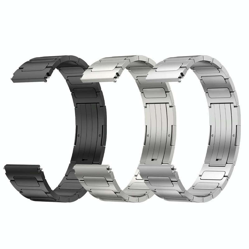 For Garmin Forerunner 255 22mm I-Shaped Titanium Alloy Watch Band(Black)