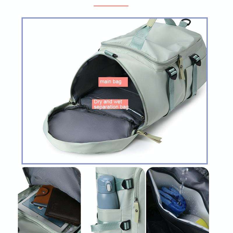 Multifunctional Travel Backpack Large Capacity Portable Drum Bag Sports Bag(Grey)