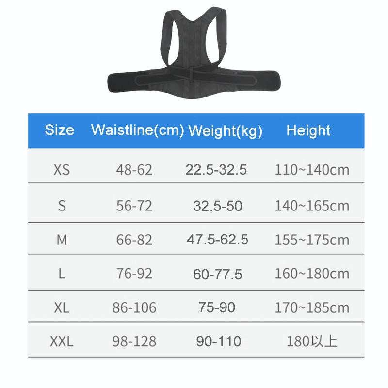 Breathable Anti-hunchback Posture Correction Belt, Specification: L(Black)