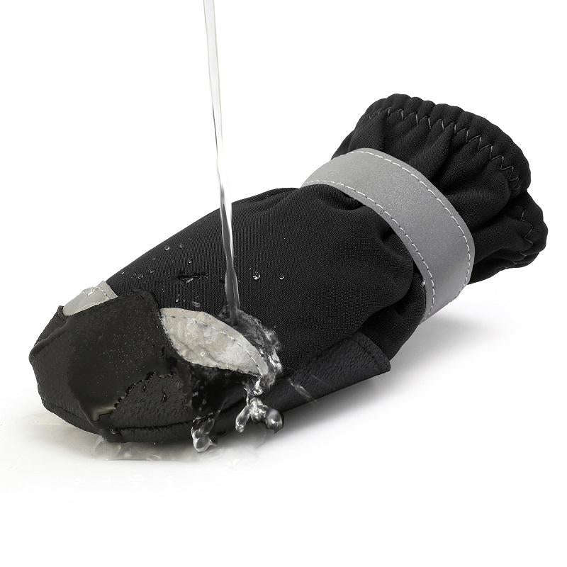 Pet Waterproof Non-Slip Wear-Resistant Snow Boots Four Seasons Dog Shoes, Size: 7(Black)