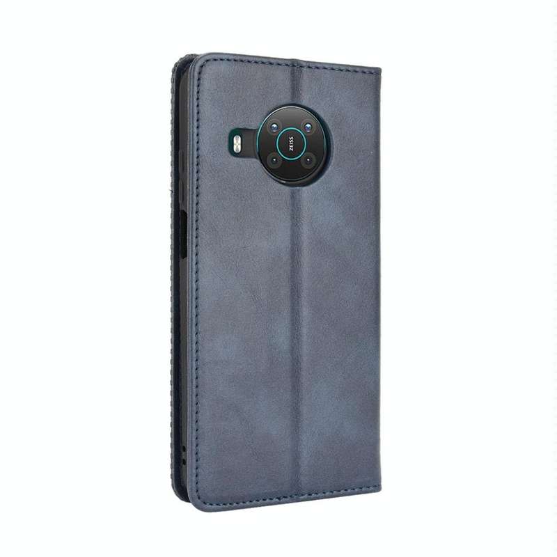 For Nokia X10 / X20 Magnetic Buckle Retro Crazy Horse Texture Horizontal Flip Leather Case with H...
