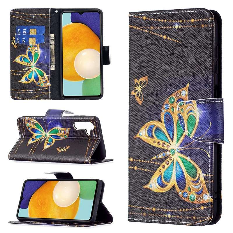 For Samsung Galaxy A13 5G Colored Drawing Pattern Horizontal Flip Phone Leather Case with Holder ...