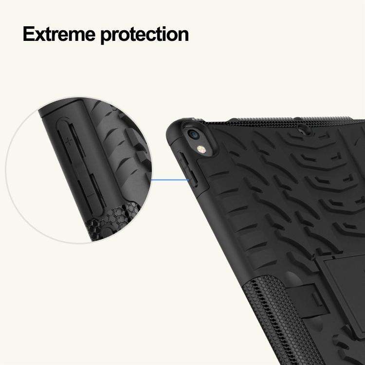 Tire Texture TPU+PC Shockproof Case for iPad Air 2019 / Pro 10.5 inch, with Holder & Pen Slot(Green)