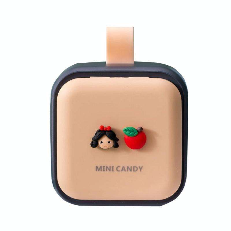 Portable Large-capacity Sealed Pill Box Cartoon Cute Week Pill Box(Small princess)