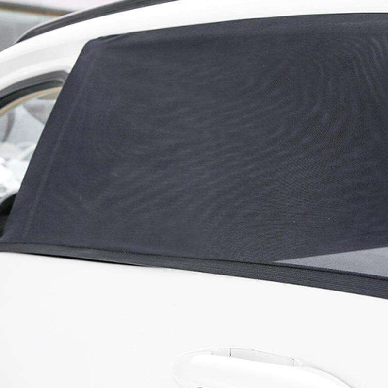 1 Pair Mesh Linen Car Adhesive Curtain Sunshade(Rear Window)