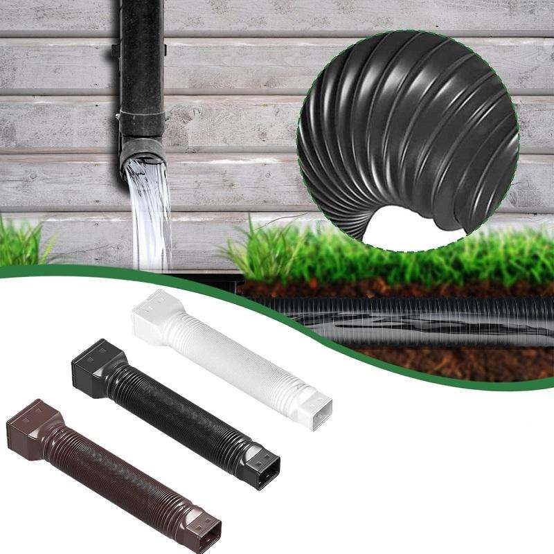 Downspout Extenders Telescoping Rain Gutter Drains(White)