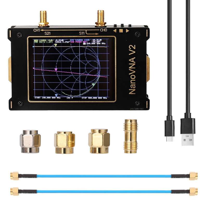 3.2 inch 3G S-A-A-2 NanoVNA V2 Vector Network Analyzer Digital Nano VNA Tester MF HF VHF UHF USB ...