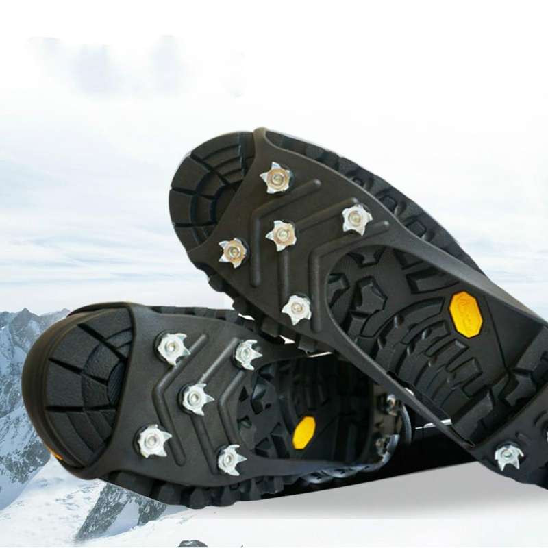 8 Teeth Ice Claw Outdoor Non-slip Shoes Covers for Ice Snow Ground, Size:M35-39(Black)