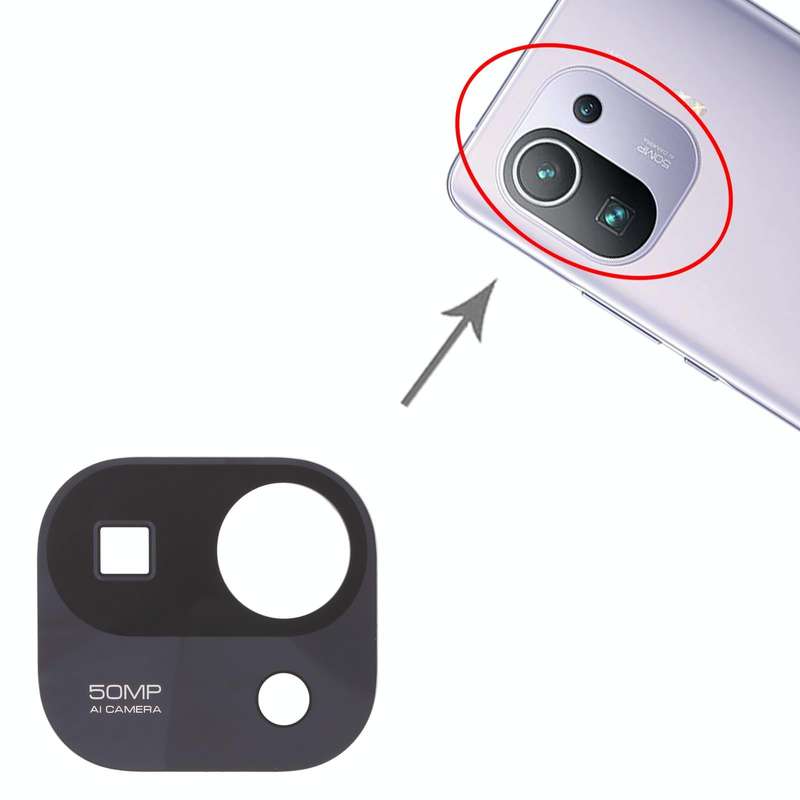 Back Camera Lens for Xiaomi Mi 11 Pro M2102K1AC (Black)