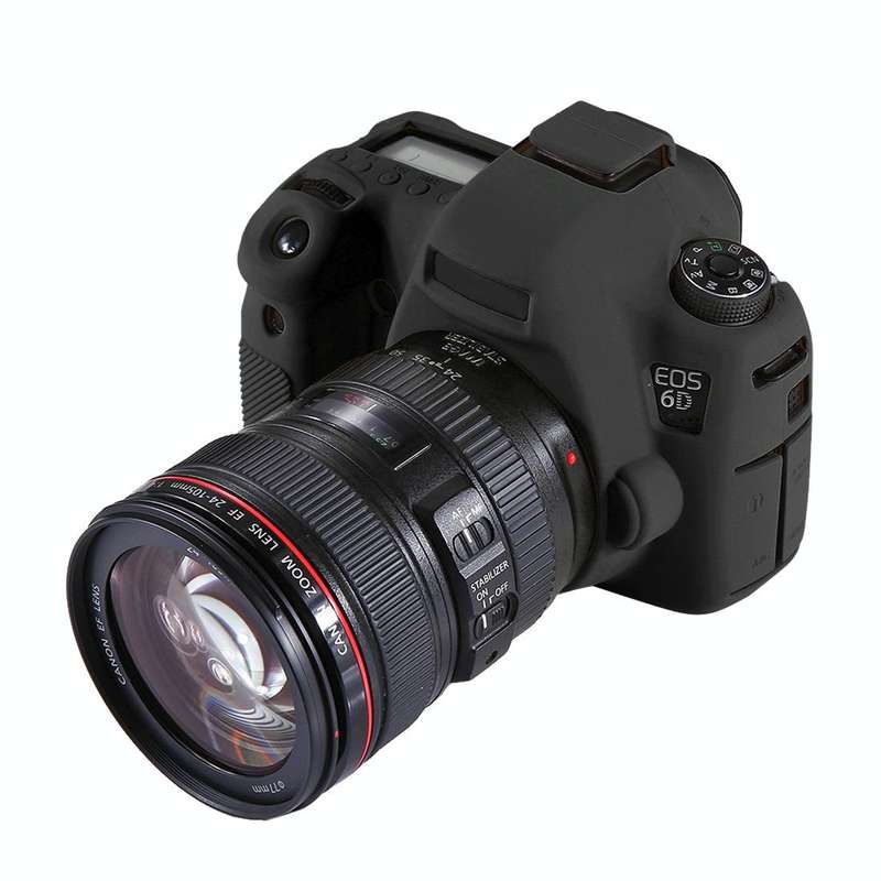 PULUZ Soft Silicone Protective Case for Canon EOS 6D(Black)